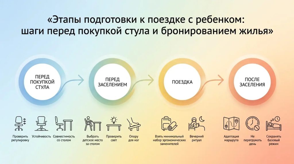 Этапы подготовки к поездке с ребенком